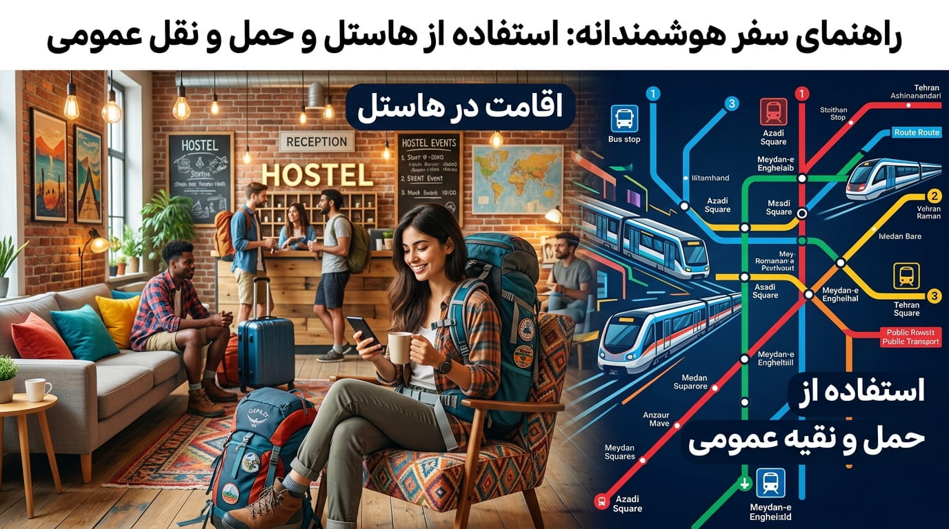 اقامت در هاستل و استفاده از وسایل نقلیه عمومی اقامت در هاستل و استفاده از وسایل نقلیه عمومی